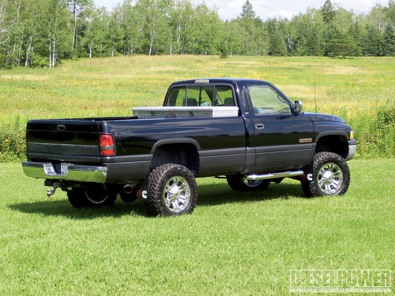 Black Lifted Pickup Truck — Green