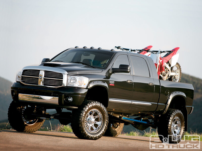 Black Lifted Pickup Truck — Outdoor
