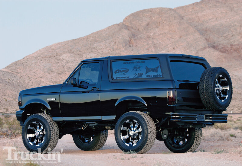 Black Lifted Truck — Dramatic, Afternoon