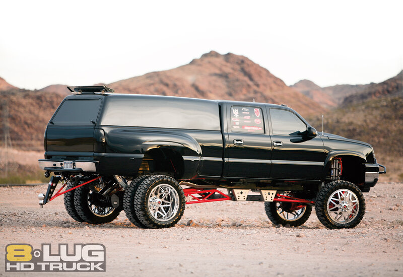 Black Lifted Truck — Dramatic, Sunset, Photograph, Mountains