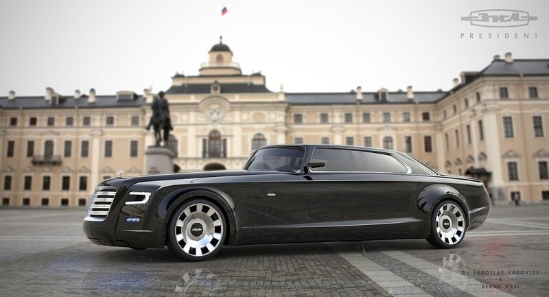 Black Limousine Car — Formal, 3d Render