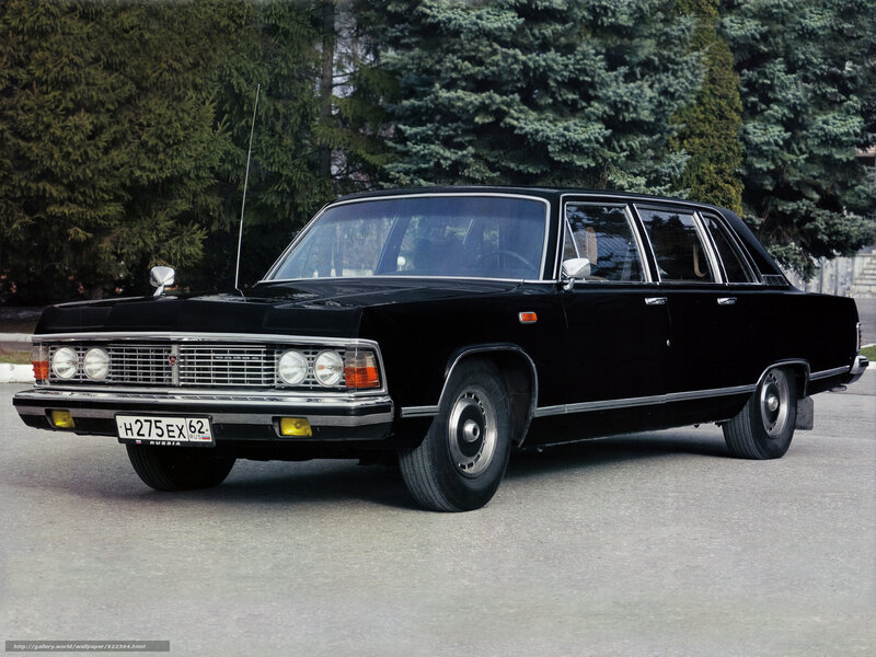 Black limousine on a street
