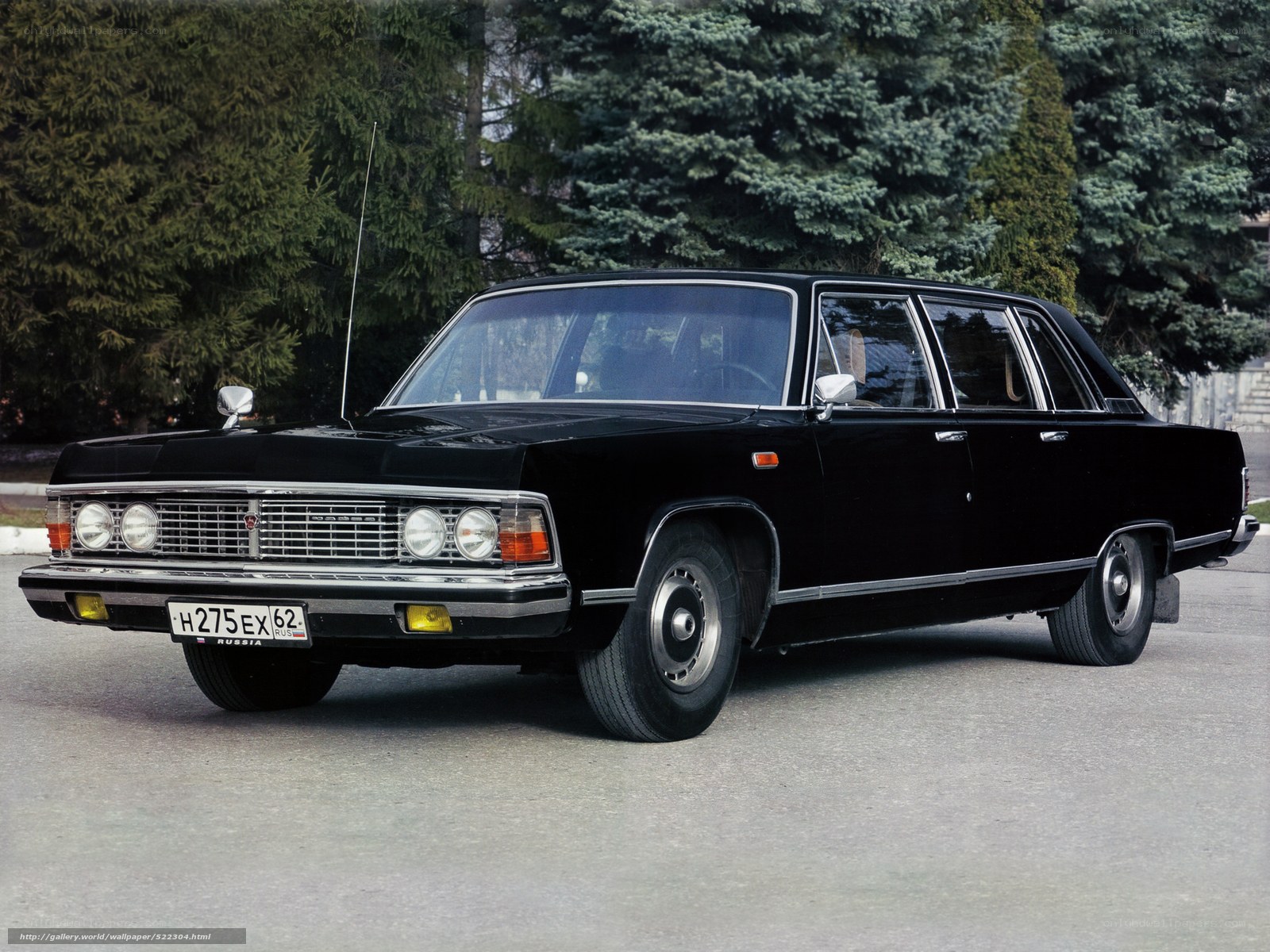 Black limousine on a street