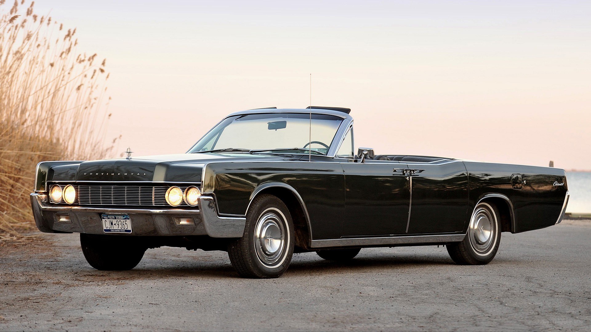 Black Lincoln Continental convertible