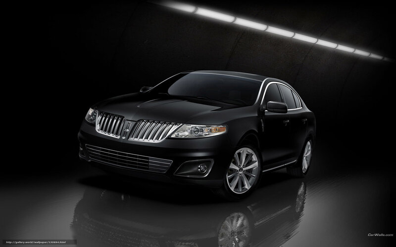 Black Lincoln sedan in studio