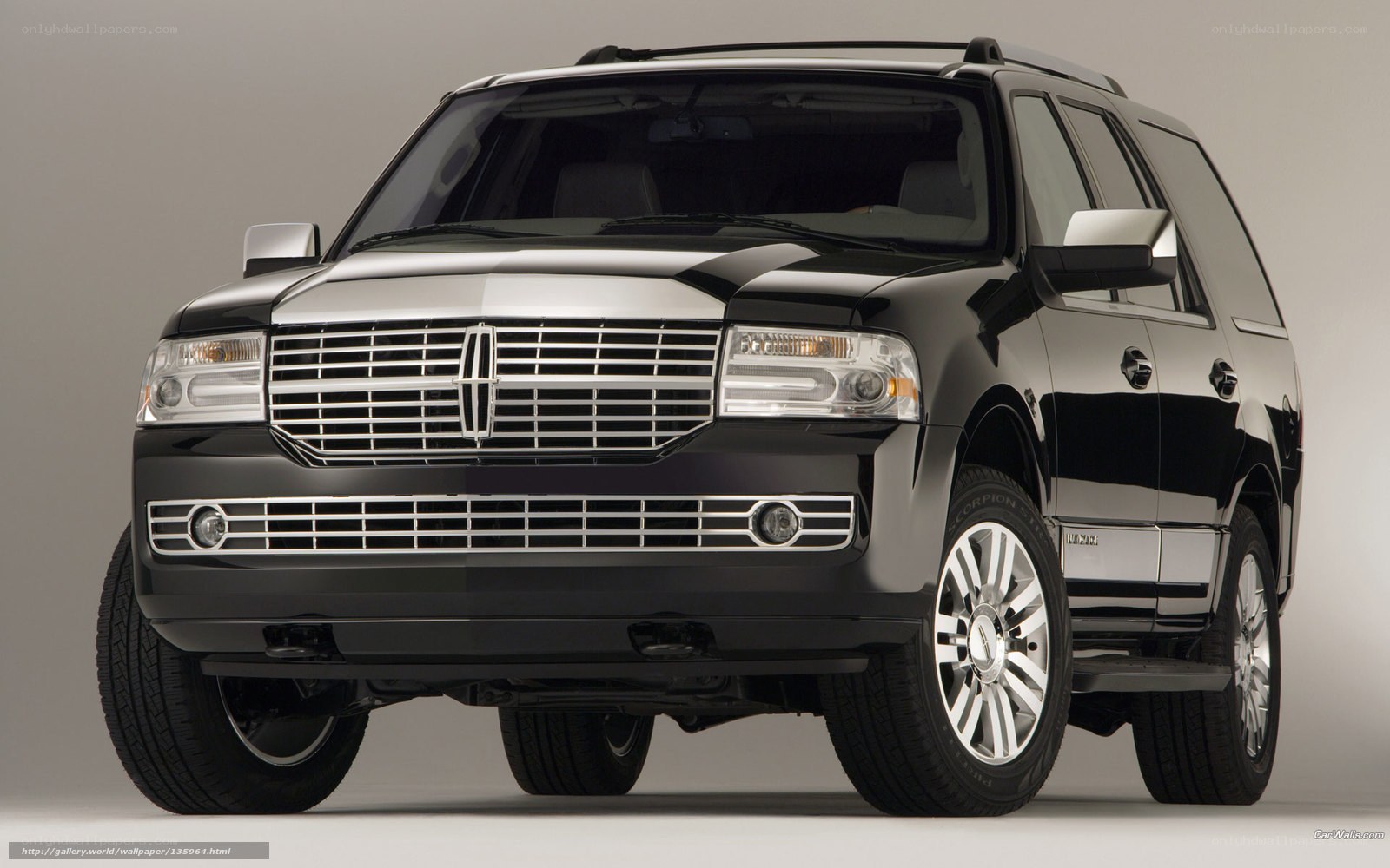 Black Lincoln SUV front view