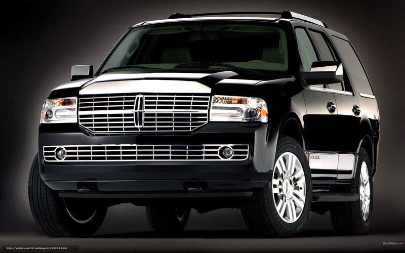 Black Lincoln SUV front view
