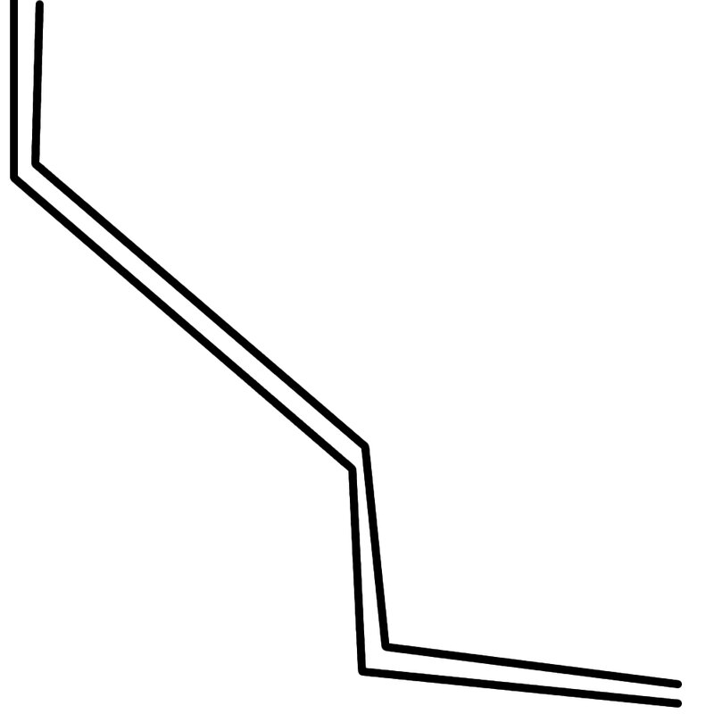 black line on white background