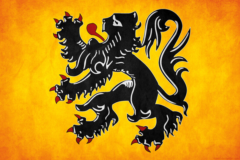 Black Lion on Yellow