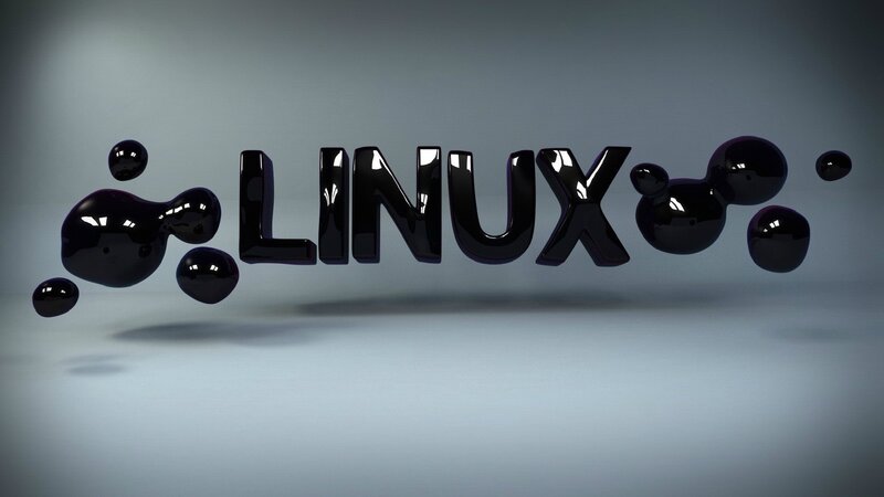 Black Liquid Linux Text