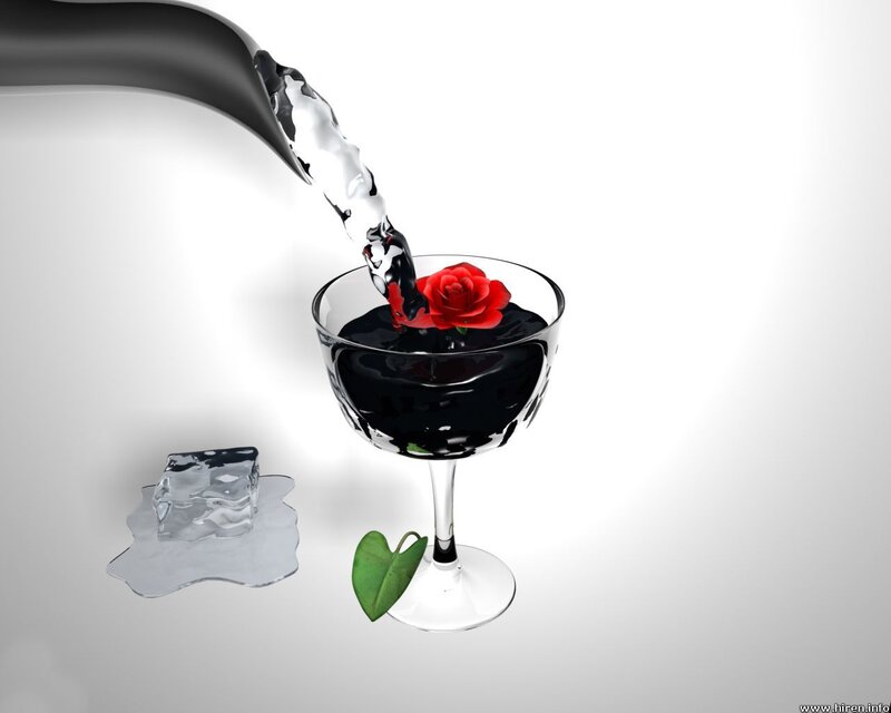 Black liquid poured into glass