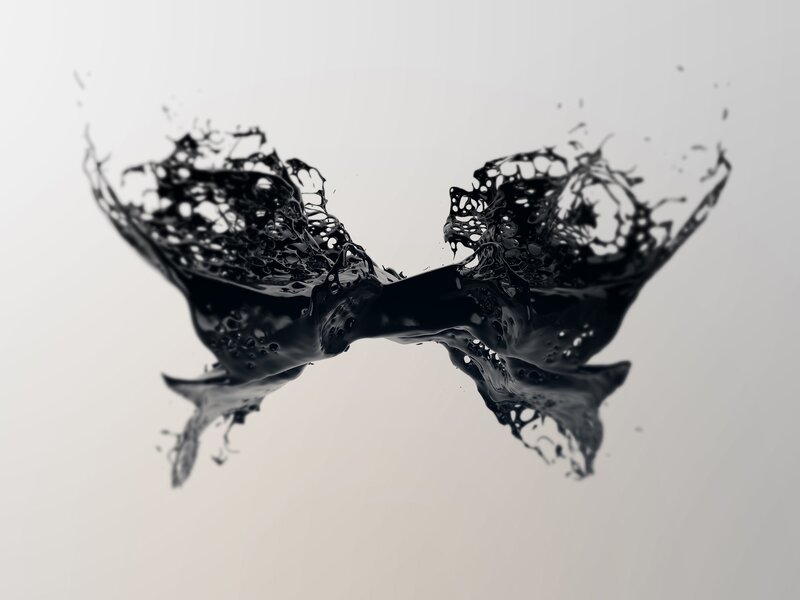 Black Liquid Splash