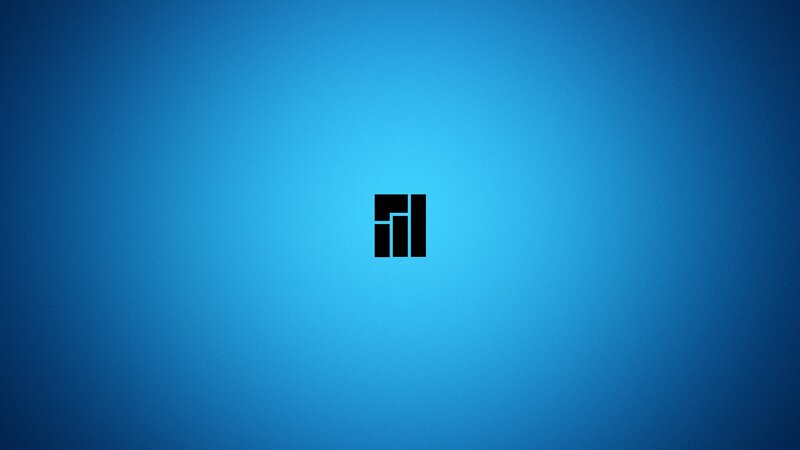 Black Logo on Blue — Calm