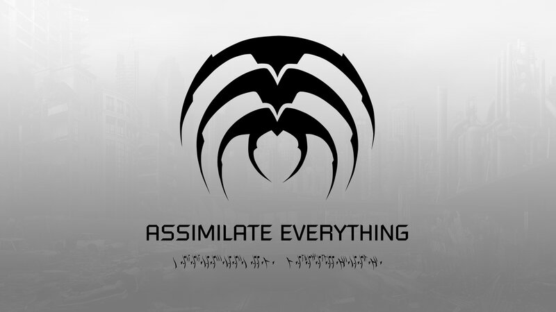 Black Logo on Gray Background — Dramatic