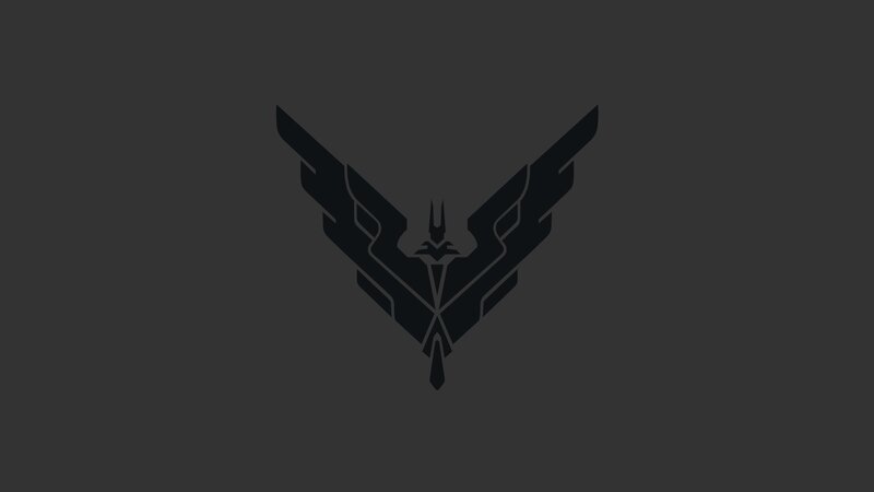 Black Logo on Gray Background — Minimalist