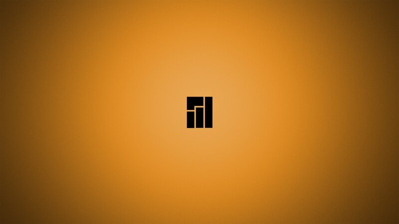 Black Logo on Orange — Neutral, Minimalist