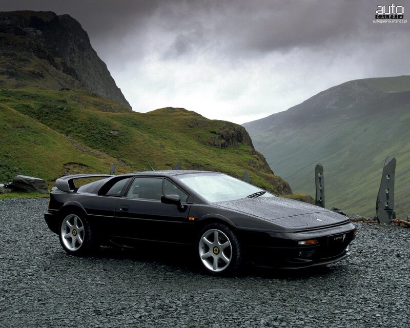 Black Lotus Esprit on a gravel road