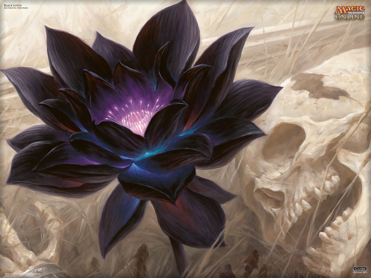 Black Lotus with skull