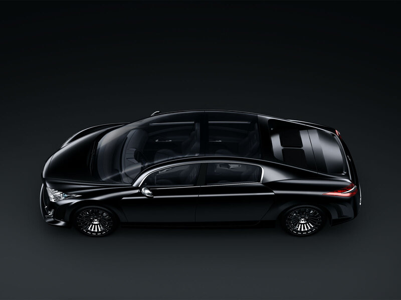 Black Luxury Car — Dramatic, 3d Render