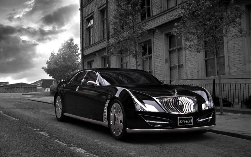 Black Luxury Car — Dramatic, Afternoon