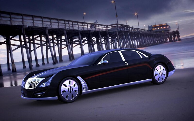 Black Luxury Car — Dramatic, Night, 3d Render