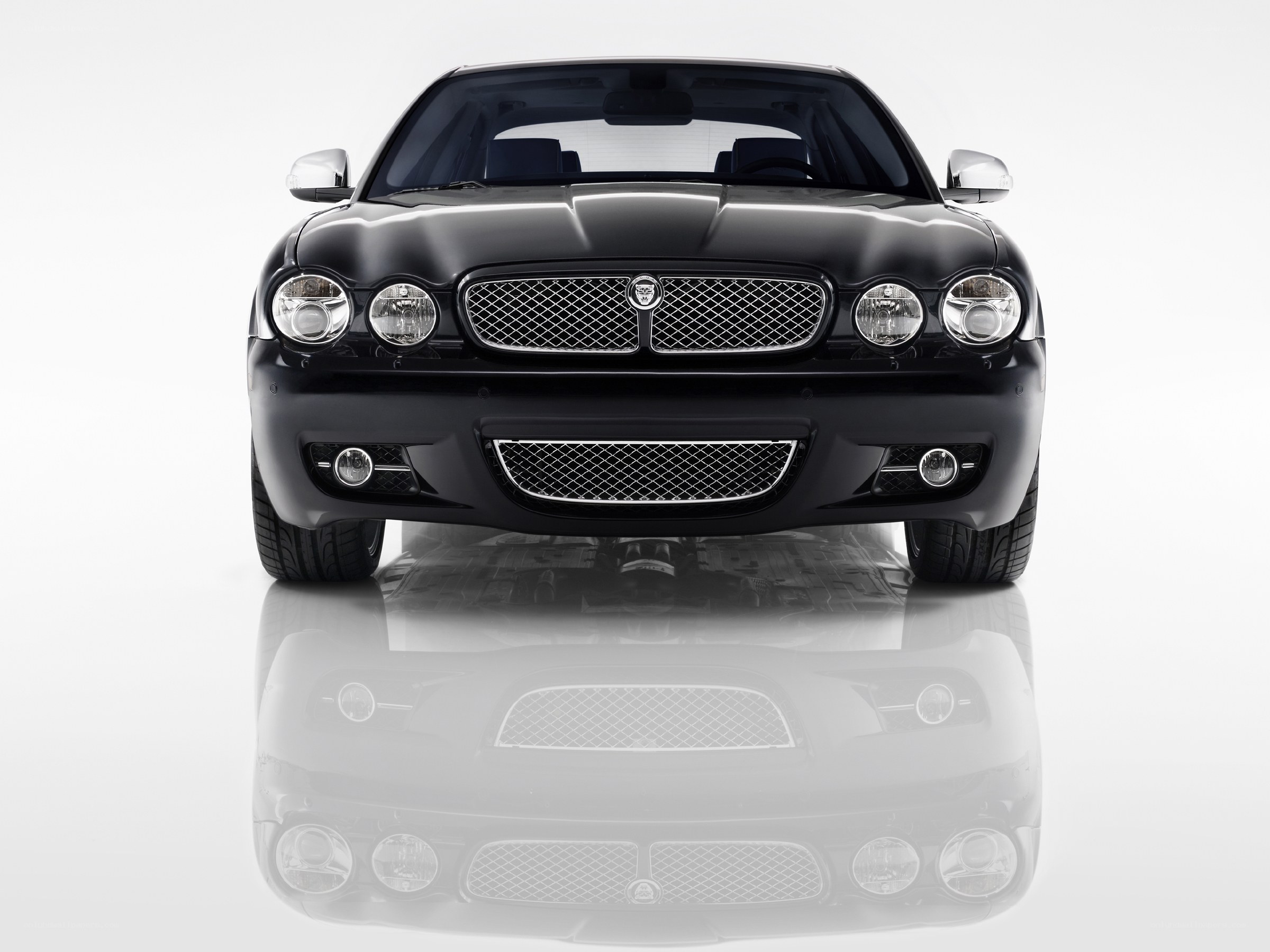 black luxury car front view