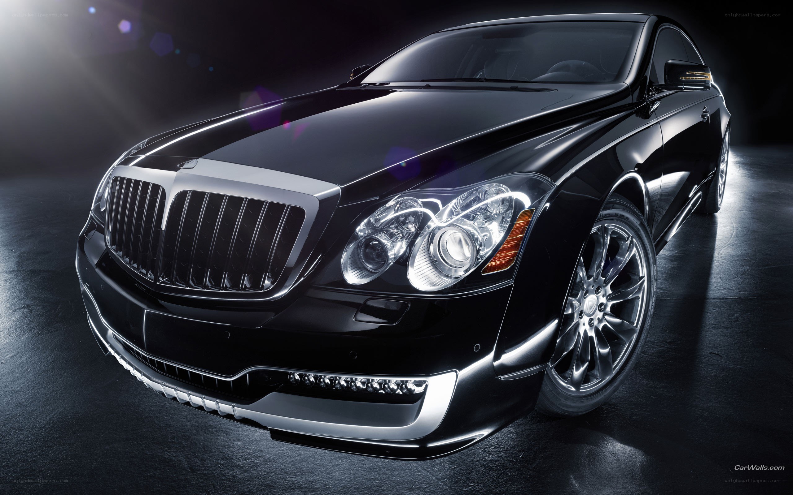 black luxury car front view