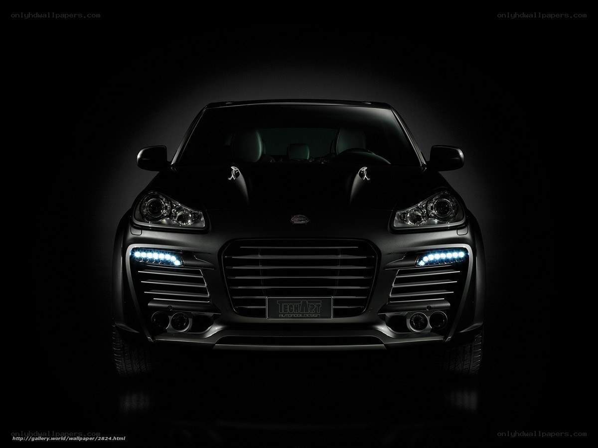 black luxury car front view