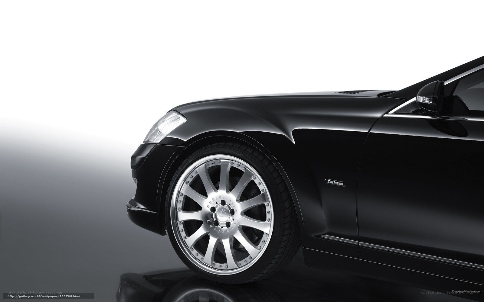 black luxury car wheel