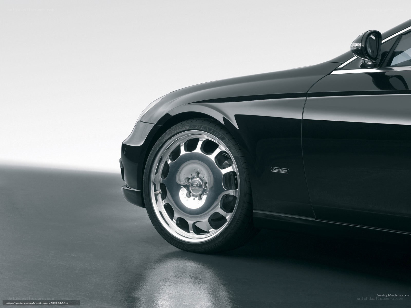 Black luxury car wheel