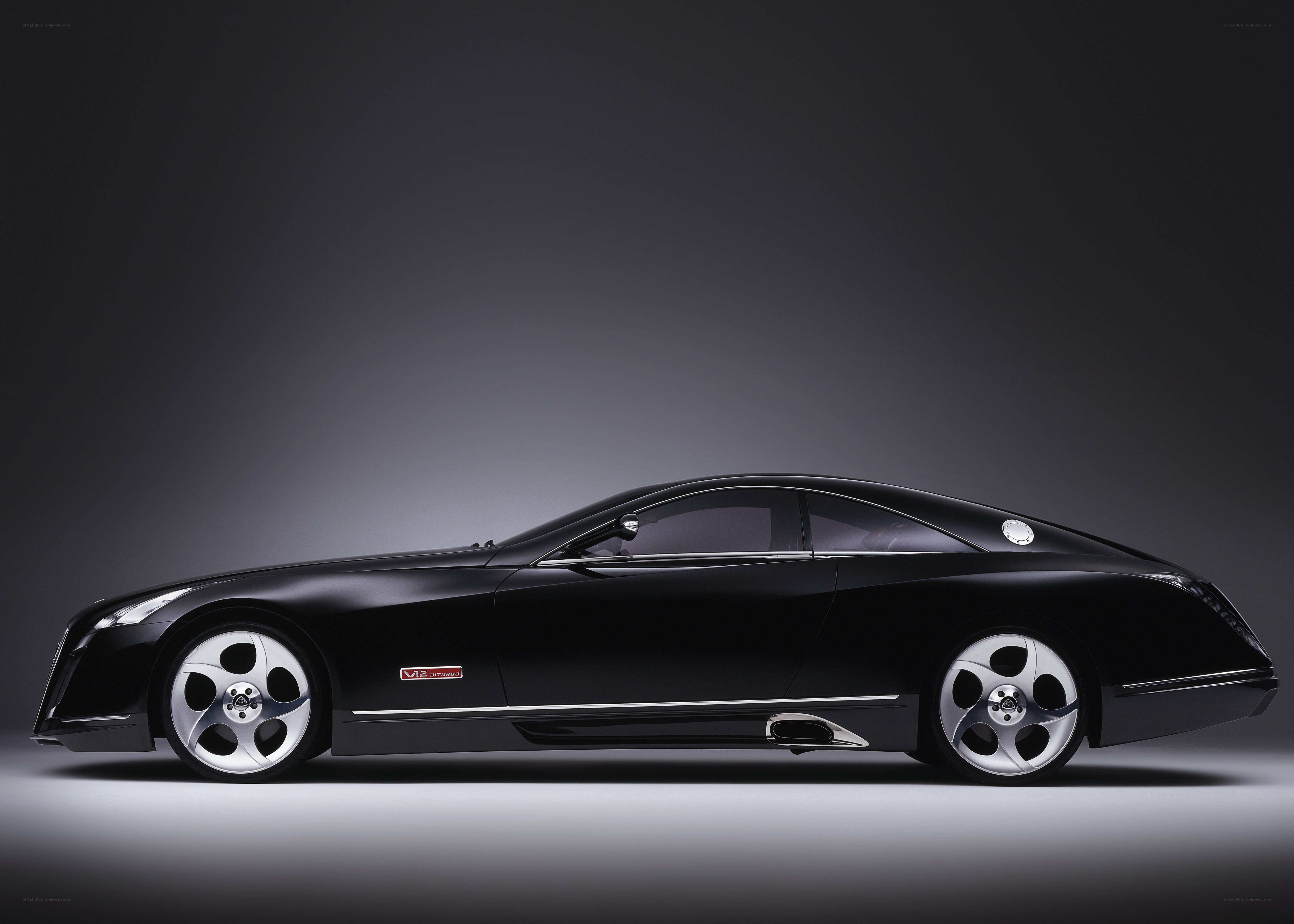 Black luxury coupe car
