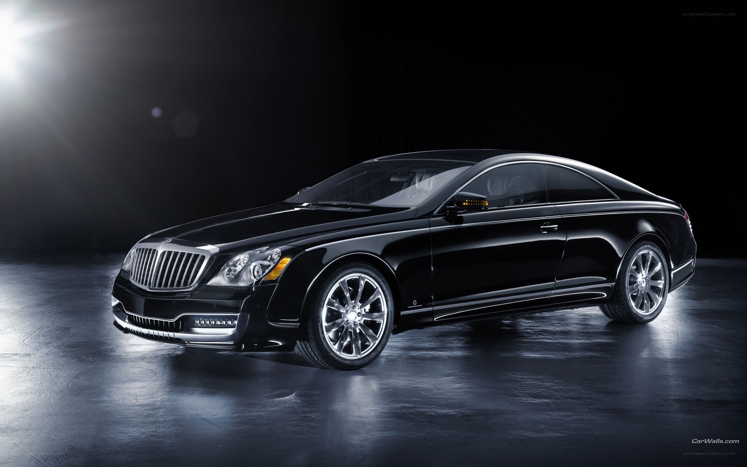 black luxury coupe car