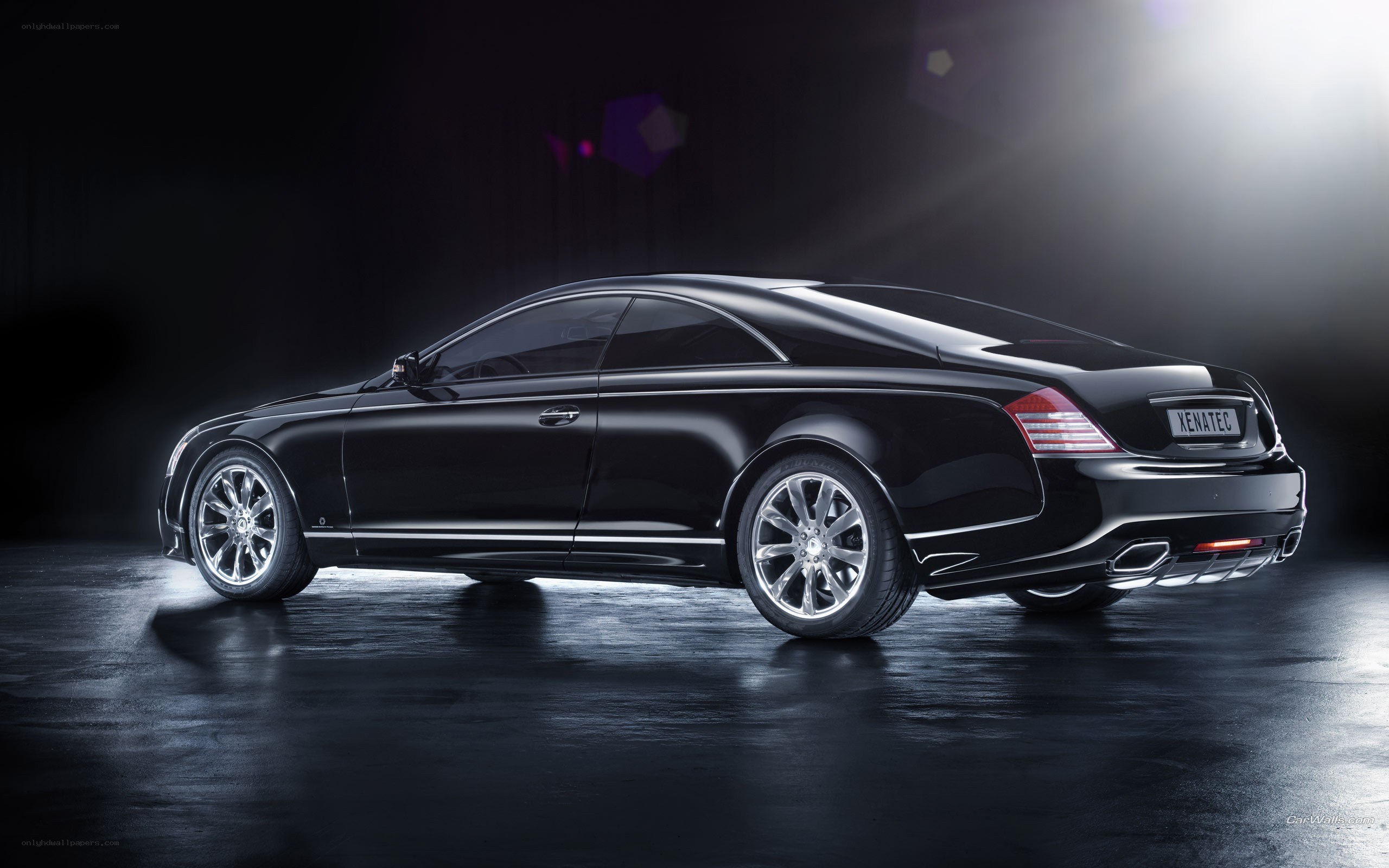 Black luxury coupe car