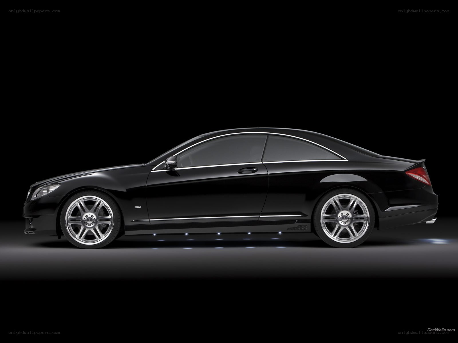 black luxury coupe car
