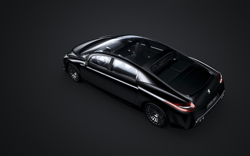 Black luxury sedan concept