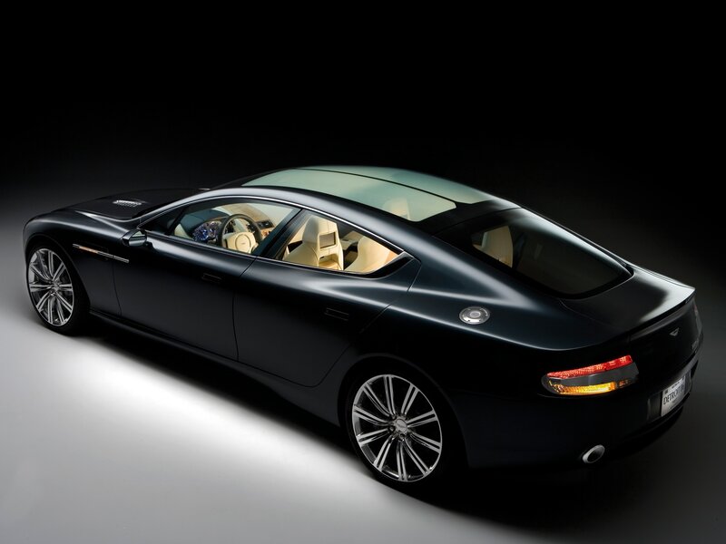 Black Luxury Sedan — Dramatic, Photograph, Beige Interior