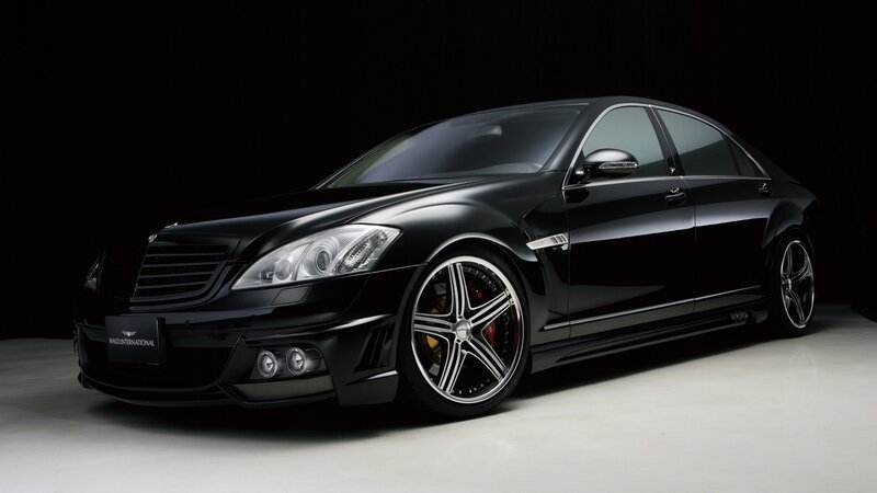 Black Luxury Sedan — Dramatic, Photograph, Car, Wheels, Headlights, Silver, Wald International
