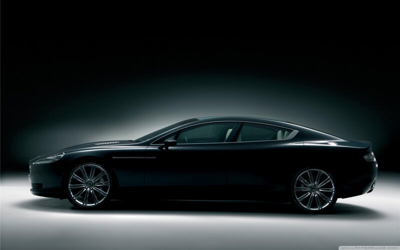 Black Luxury Sedan — Dramatic, Photograph, Car, Wheels, Studio Lighting