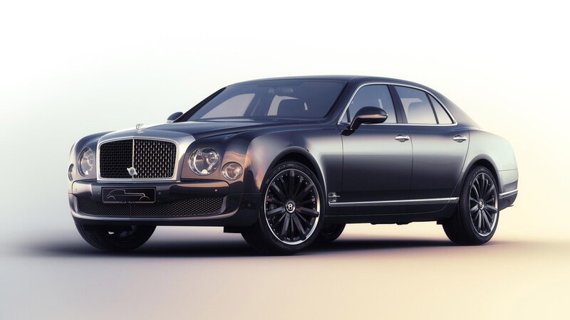 Black Luxury Sedan — Gray