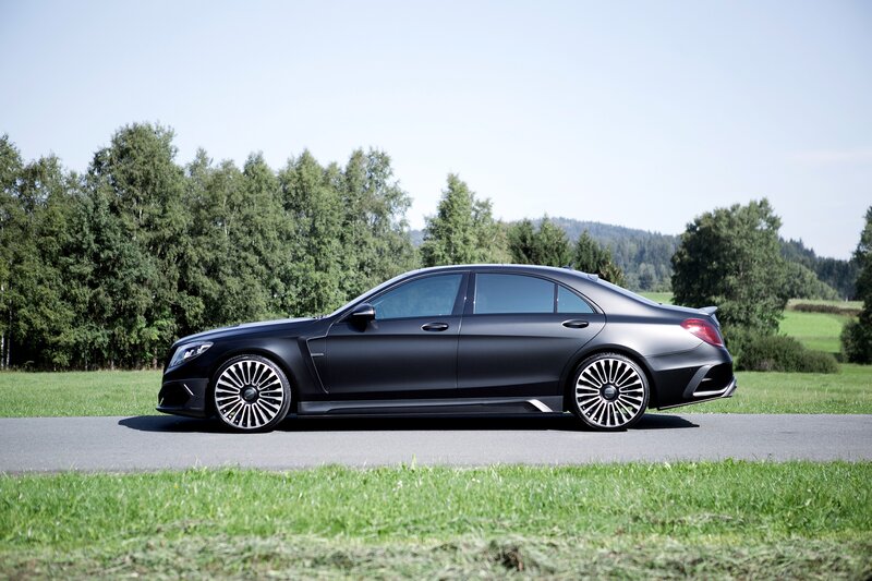 Black Luxury Sedan — Serene, Afternoon