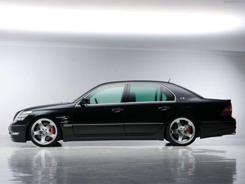 black luxury sedan side profile