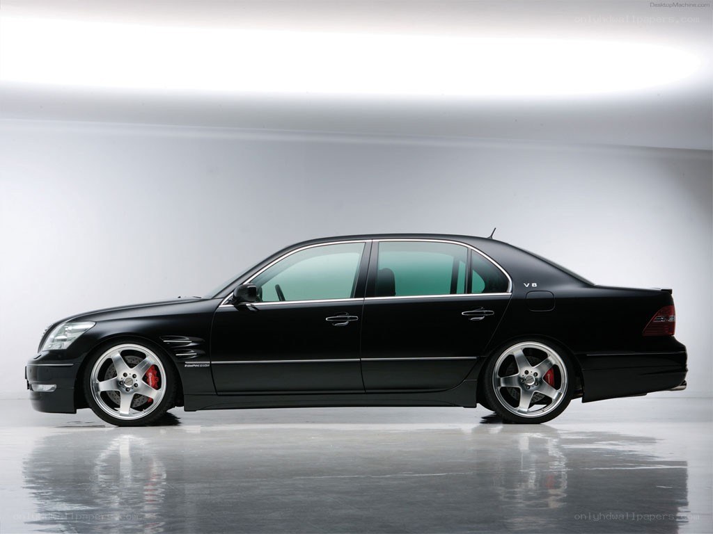black luxury sedan side profile
