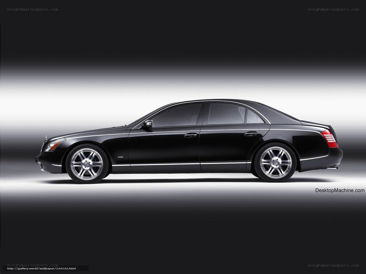 black luxury sedan side view