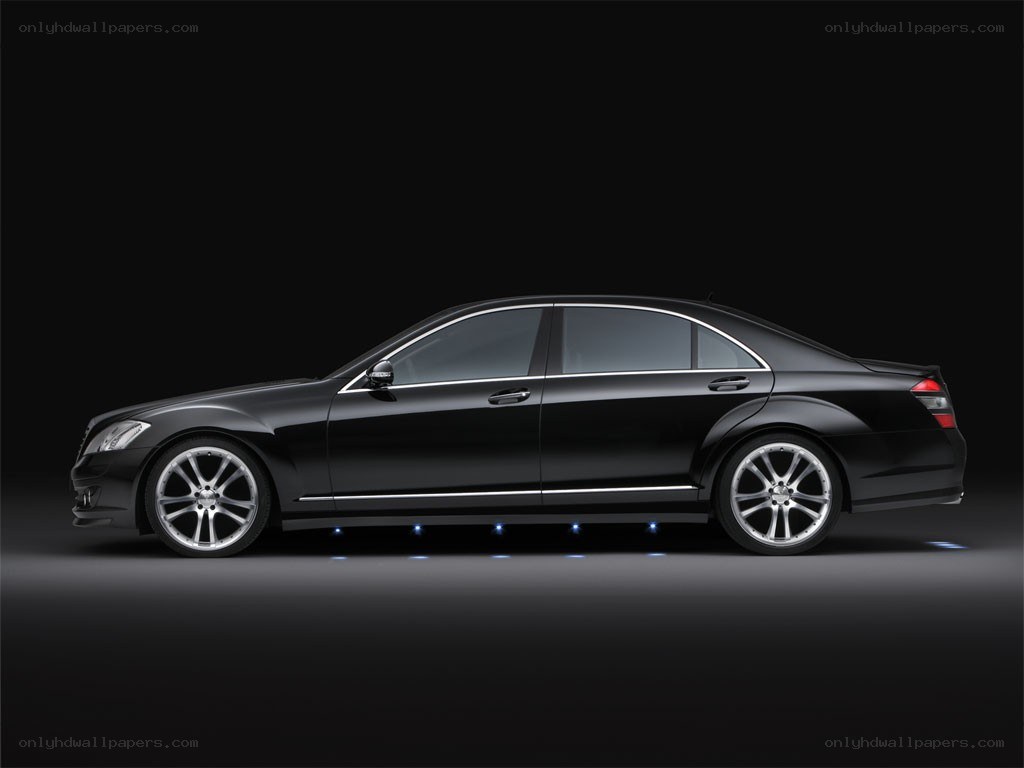 black luxury sedan side view