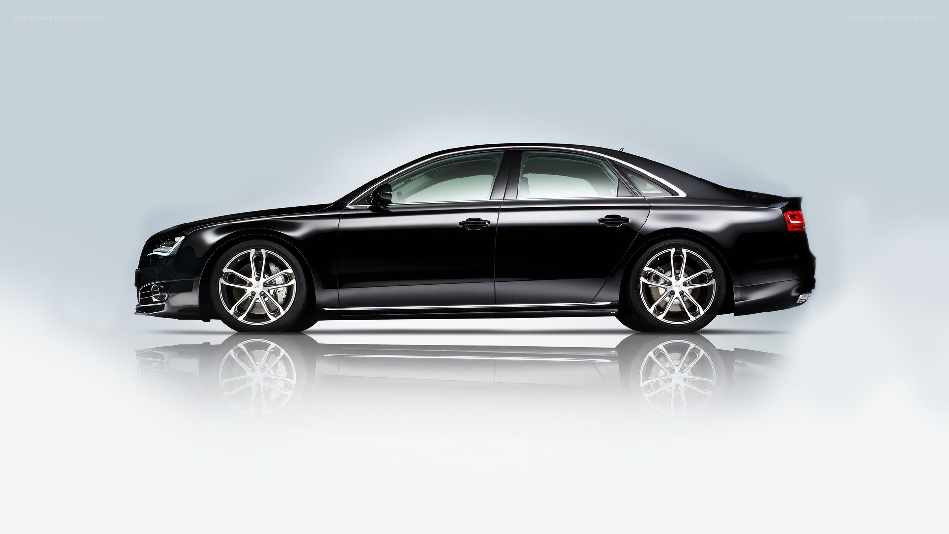 black luxury sedan side view