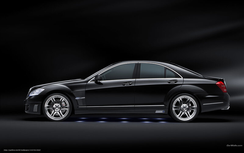 black luxury sedan side view