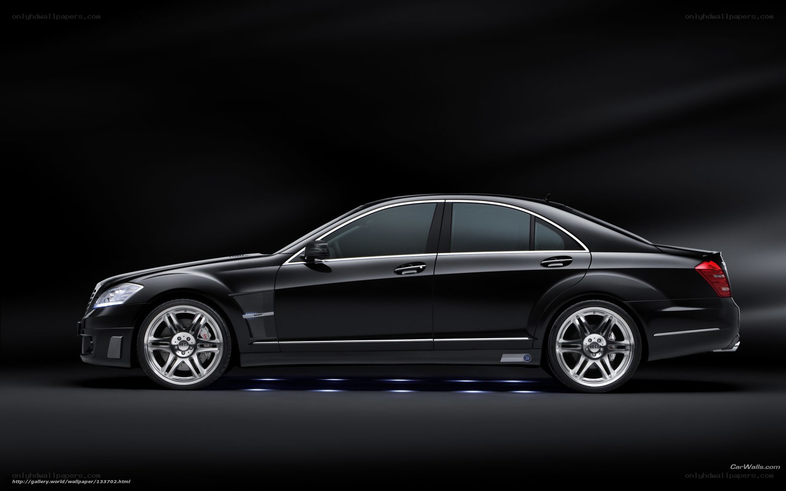 black luxury sedan side view