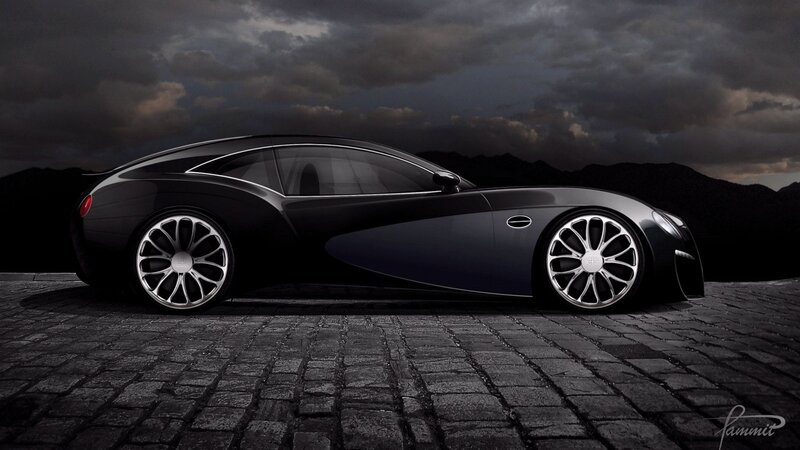 black luxury sports car