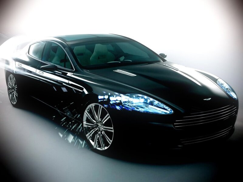 Black luxury sports car