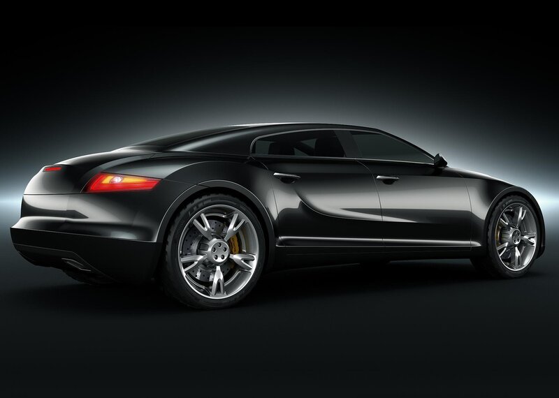 black luxury sports car